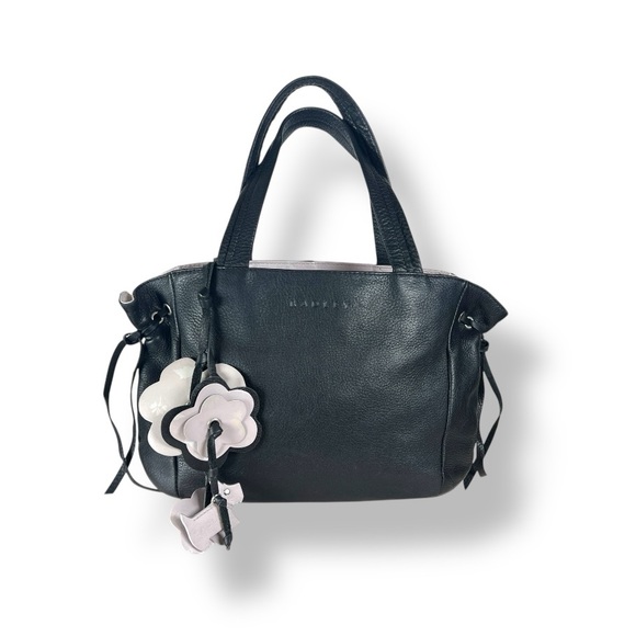 RADLEY LONDON Handbags - Radley London Black Leather Shoulder Bag with Bag Charms